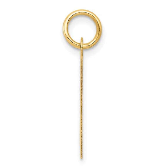 Kazi Luxury 14k Yellow Gold Large Fancy Script Letter H Initial Charm - Picture 2 of 3